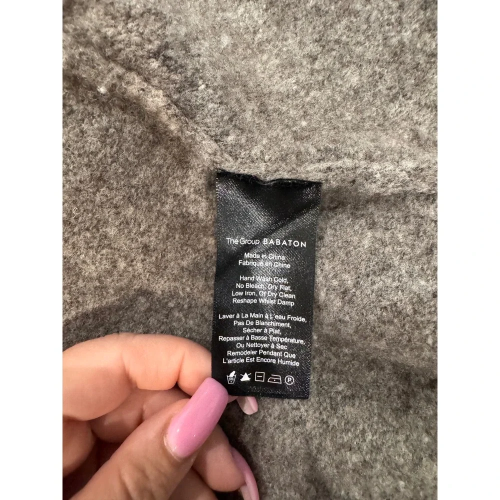 Babaton Aritzia Alpaca Wool Blend Longline Coat‎ Taupe Gray Size S